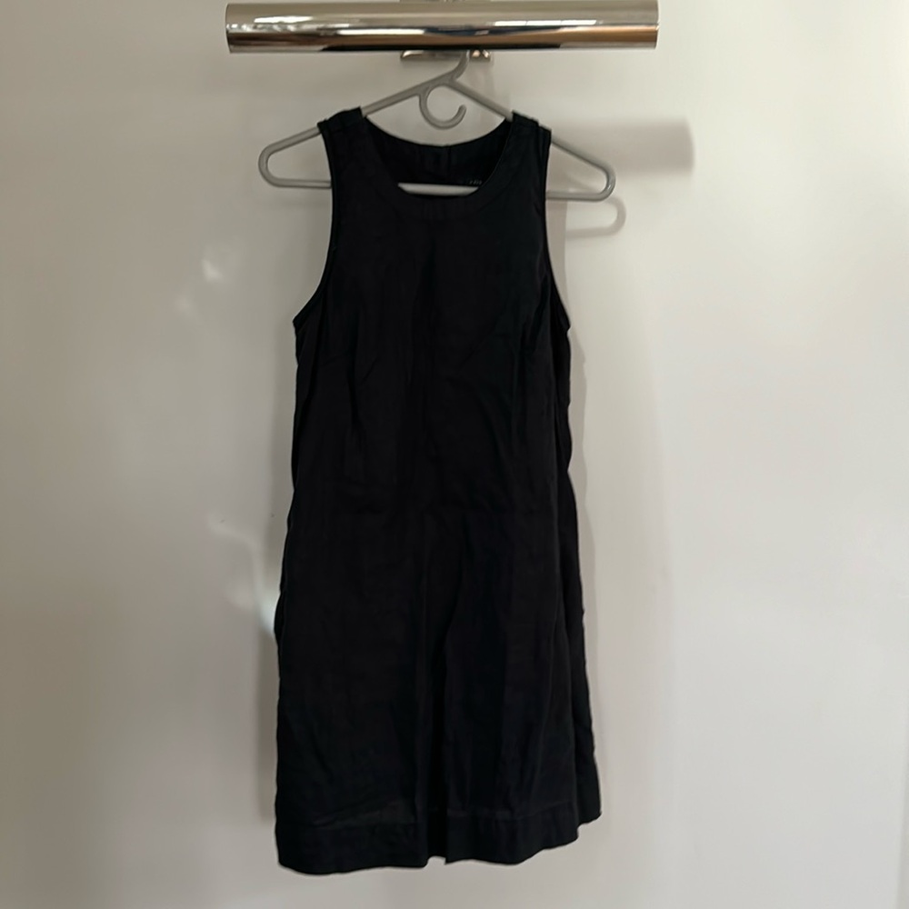 JCrew black linen dress